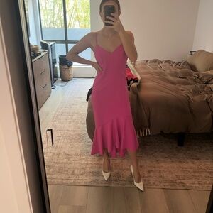Bardot Fuchsia Midi dress